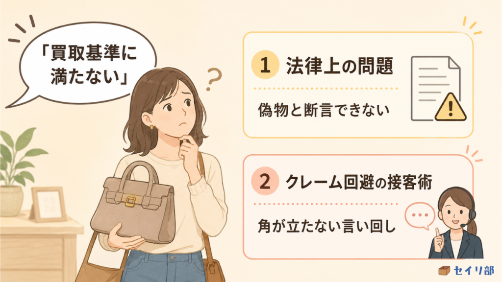 買取基準に満たない理由