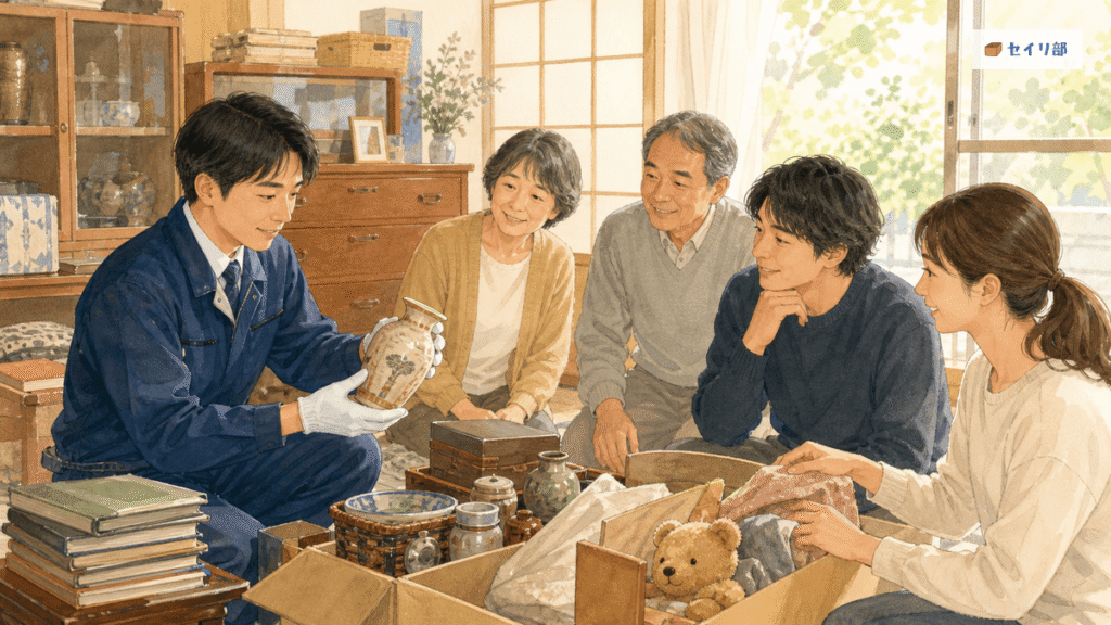 プロの業者に任せて実家がスムーズに片付く様子