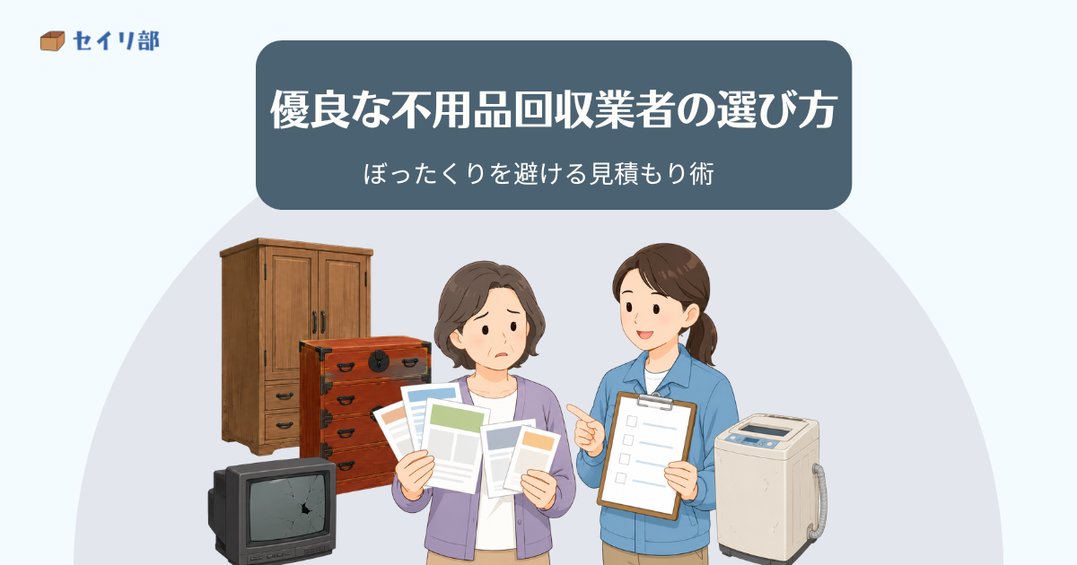 優良な不用品回収業者の選び方